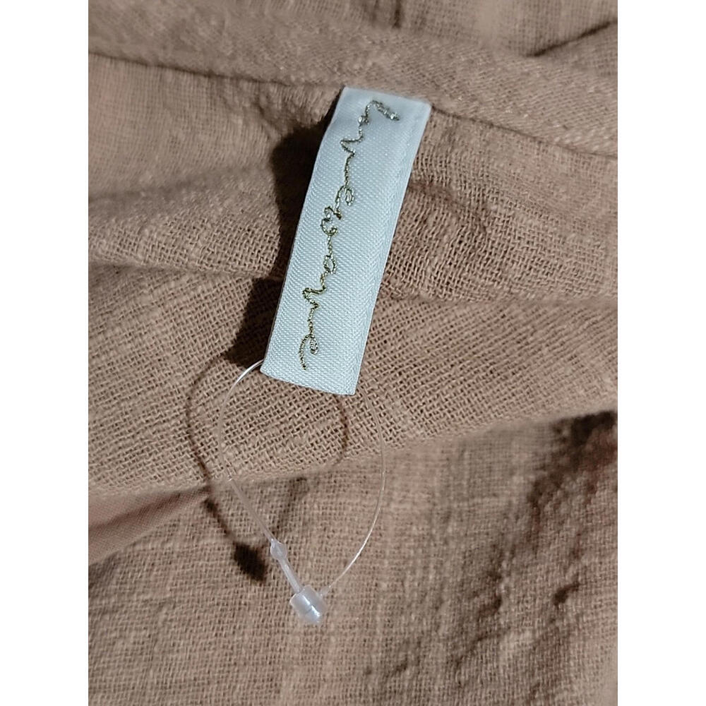LOVEWAVE Small Town Girl Mini Dress in Taupe Size L Cutout Rufled Hems NEW #C - Picture 10 of 13